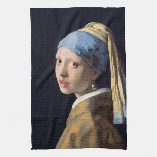 Girl With a Pearl Earring Tea Towel (Vertical)