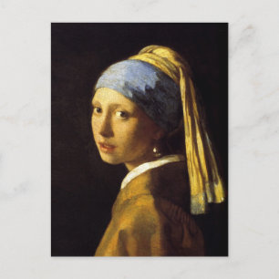Girl with a Pearl Earring Vermeer Fine Art Postcard