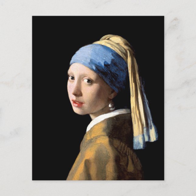 Girl with a Pearl Earring Vermeer Scrapbook Paper (Front)