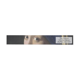 Girl with a Pearl Earring Wrap Around Label