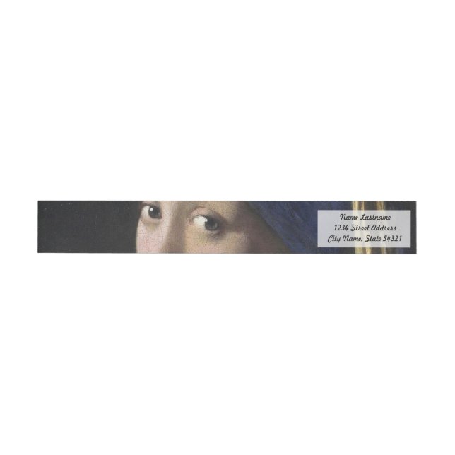 Girl with a Pearl Earring Wrap Around Label (Individual)