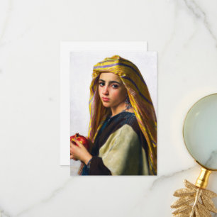 Girl with a Pomegranate by William Bouguereau Thank You Card