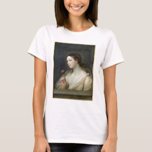 Girl with a Rose (oil on canvas) T-Shirt