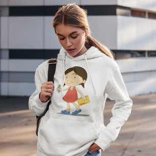 Girl With A Sketch Book Hoodie