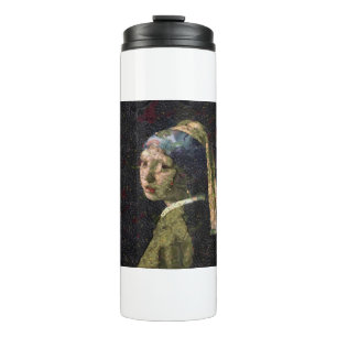 Girl With A Strawberry Earring Fine Art Spoof Thermal Tumbler