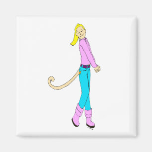 girl with a tail  magnet
