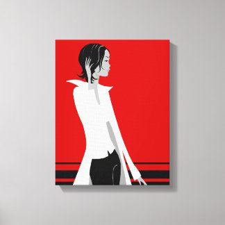 Girl with Attitude Fashion Diva Wrapped Canvas