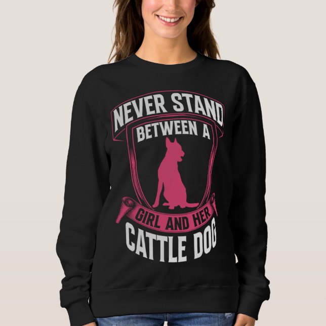 Girl with Australian Cattle Dog Queensland Heeler Sweatshirt (Front)