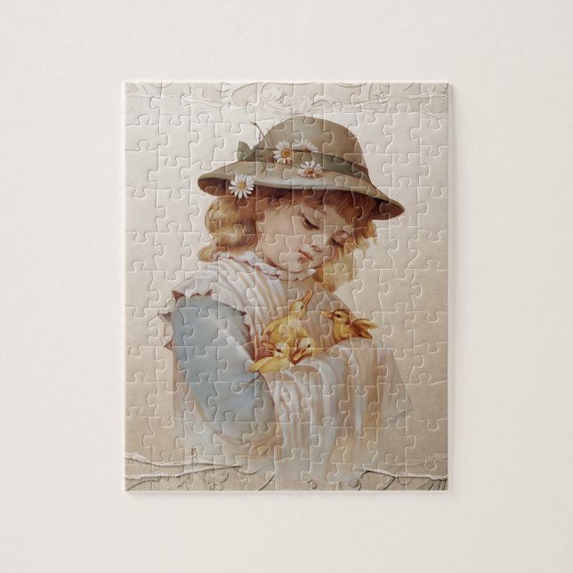 Girl with Baby Ducks Jigsaw Puzzle (Vertical)