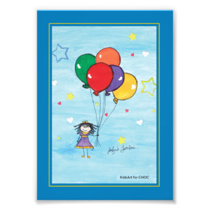 Girl with Balloons - Kids Art for CHOC Photo Print