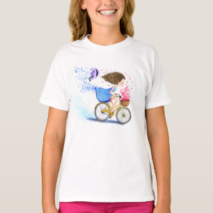 Girl with Bike Romantic T-Shirt