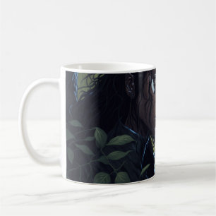 Girl with black panther coffee mug