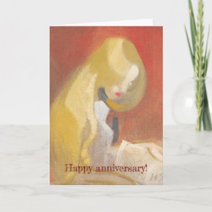Girl with Blonde Hair, Helene Schjerfbeck Card