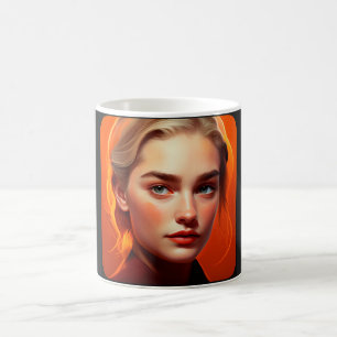 Girl with blue eyes coffee mug