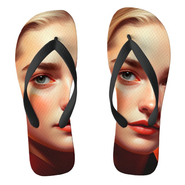 Girl with blue eyes jandals (Footbed)