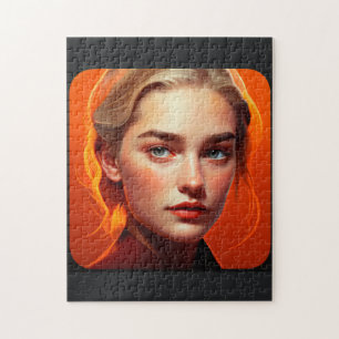 Girl with blue eyes jigsaw puzzle