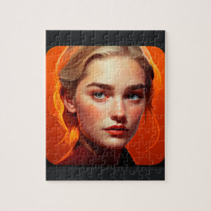 Girl with blue eyes jigsaw puzzle