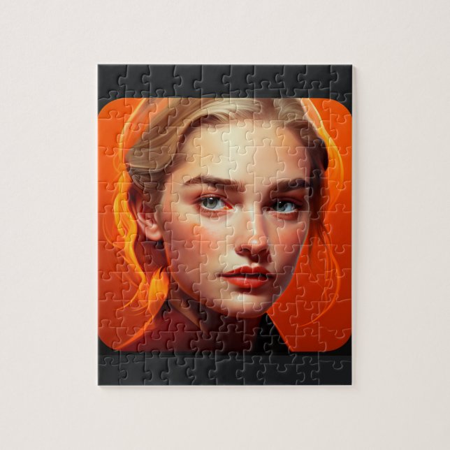 Girl with blue eyes jigsaw puzzle (Vertical)