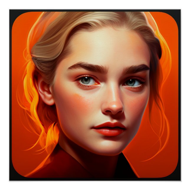 Girl with blue eyes poster (Front)