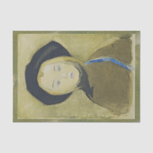 Girl with Blue Ribbon, Helene Schjerfbeck Tissue Paper