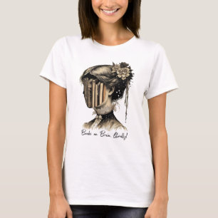 Girl with Book on the Brain, Literally  T-Shirt