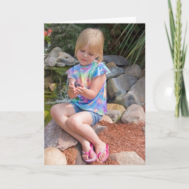 Girl with Butterfly Card (Front)
