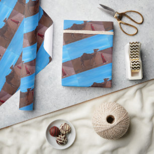 Girl with Camel Painting by Alfred Fox Wrapping Paper