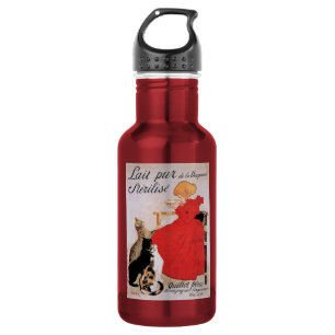 Girl with Cats, Alexandre Steinlen 532 Ml Water Bottle