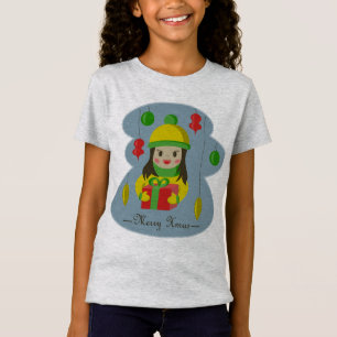 Girl with Christmas gift box T-Shirt