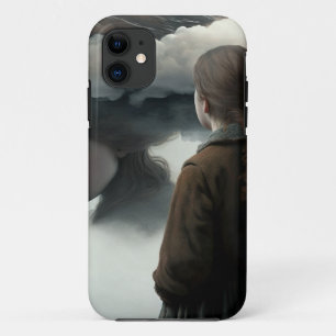 Girl with clouds Case-Mate iPhone case
