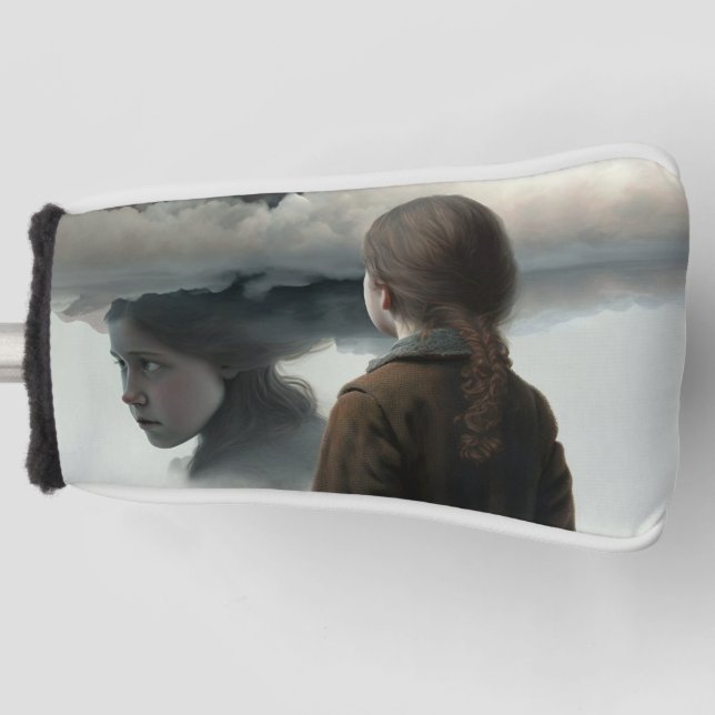 Girl with clouds golf head cover (Front)