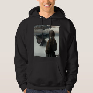 Girl with clouds hoodie