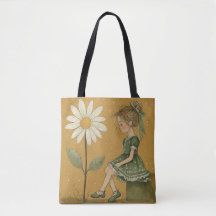 Girl with Daisy Tote