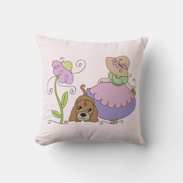 girl with dog cushion (Front)