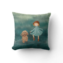 Girl With Dog Paintings / Labradoodle Love