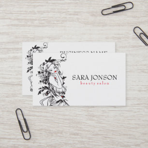 Girl With Floral Dress Business Card