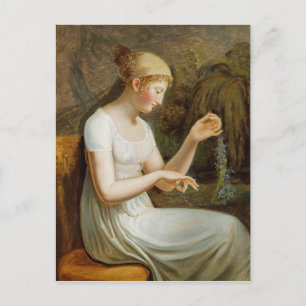 Girl with Flowers Postcard