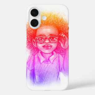Girl with glasses, iPhone case