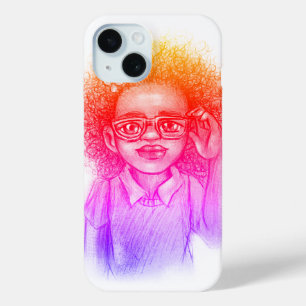 Girl with glasses, iPhone case