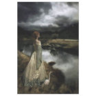 Girl with goose decoupage tissue paper