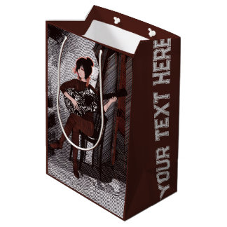 Girl with guitar medium gift bag