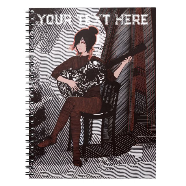 Girl with guitar  notebook (Front)