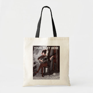Girl with guitar  tote bag