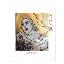 Girl with Hat print and poster