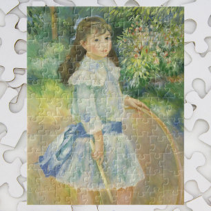 Girl with Hoop by Pierre Renoir, Vintage Fine Art Jigsaw Puzzle