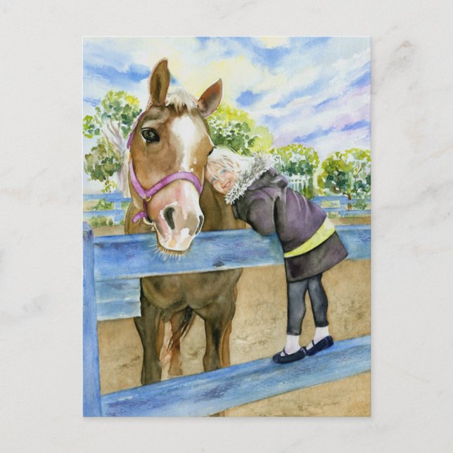 Girl with Horse Anytime Card (Front)