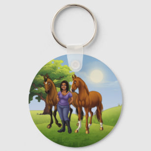 Girl with Horses Promotional Key Ring