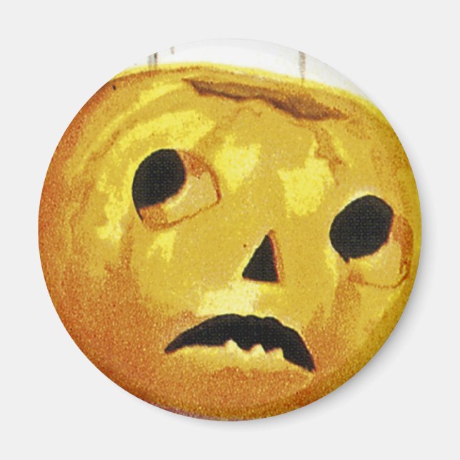 Girl with Jack o' Lantern Magnet (Front)