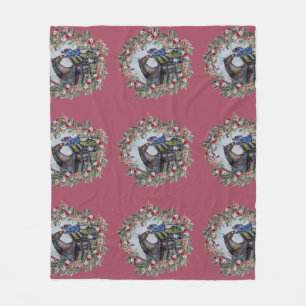 girl with jamie flowersWrapping Paper Fleece Blanket