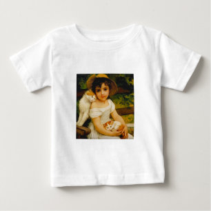 Girl with Kittens Baby T-Shirt